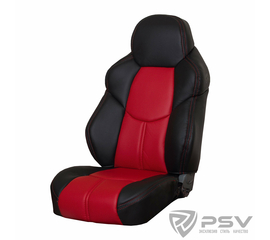 Авточехлы универсальные PSV универсальные "CAYMAN" к/з (черный/красный) "Петров"