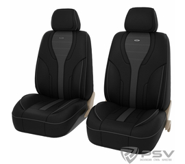 Формованные чехлы-накидки Premium PSV Novella 2 FRONT (Черно-Т.Серый), компл. 387