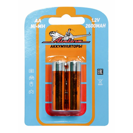 Батарейки AA HR6 аккумулятор Ni-Mh 2600 mAh 2шт. AirLine AA-26-02