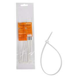 Стяжки (хомуты) кабельные 3,6*200 мм, пластиковые, белые, 10 шт. AirLine ACT-N-05