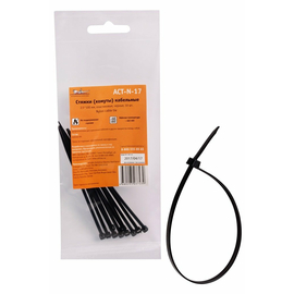Стяжки (хомуты) кабельные 2,5*100 мм, пластиковые, черные, 10 шт. AirLine ACT-N-17