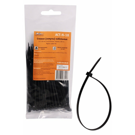 Стяжки (хомуты) кабельные 2,5*100 мм, пластиковые, черные, 100 шт. AirLine ACT-N-18