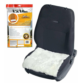 Накидка (подушка) из натурального меха на сиденье, цвет белый, 45*45см AirLine AFC-SH-05