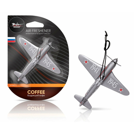Ароматизатор подвесной пластик "Самолет" бодрящий кофе AirLine AFSA012
