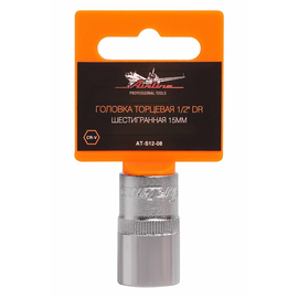 Головка торцевая 1/2" DR шестигранная 15мм AirLine AT-S12-08