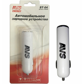 USB автомобильное зарядное устройство AVS 1 порт ST-04 (0.9А)