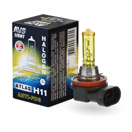 Галогенная лампа AVS ATLAS ANTI-FOG BOX желтый H11.12V.55W (коробка-1шт.)