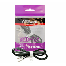 Кабель AVS micro USB (1м) MR-331 (плоский)