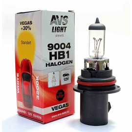 Лампа галогенная AVS Vegas HB1/9004.12V.65/45W (1 шт.)