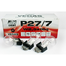 Лампа AVS Vegas 12V. P27/7 (W2, 5x16q) BOX (10 шт.)