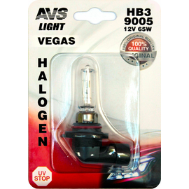 Лампа галогенная AVS Vegas в блистере HB3/9005.12V.65W (1 шт.)