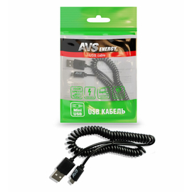 Кабель AVS mini USB (2м, витой) MN-32