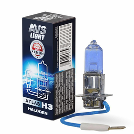 Лампа галогенная AVS ATLAS BOX /5000К/ H3.12V.55W (1 шт.)