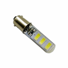 Лампа светодиодная T8 B044 /белый/ (BA9S) 6SMD 5730 12V, блистер 2 шт