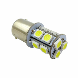 Лампа светодиодная T15 S022A /белый/ (BA15S) 13SMD 5050 12V 1 contact, коробка 2 шт.