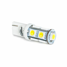 Лампа светодиодная T10 T028 /белый/ (W2, 1x9, 5d) 9SMD 5050 3chip W5W, блистер, 2 шт