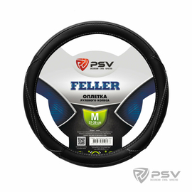 Оплётка на руль PSV FELLER (Черный/Отстрочка серая) M