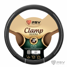 Оплётка на руль PSV CLAMP Fiber (Черный/Отстрочка белая) M