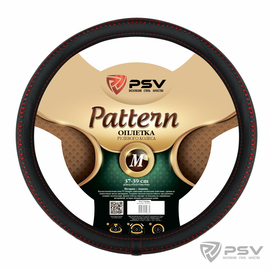 Оплётка на руль PSV PATTERN Fiber (Черный/Отстрочка красная) M