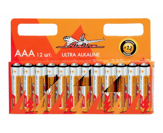 Батарейки LR03/AAA щелочные 12 шт. AirLine AAA-12