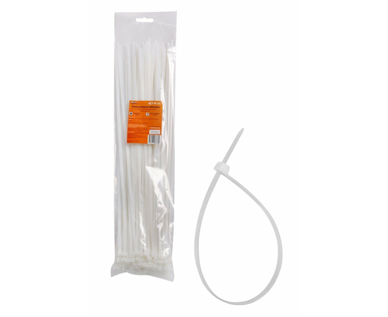 Стяжки (хомуты) кабельные 4,8*400 мм, пластиковые, белые, 100 шт. AirLine ACT-N-14
