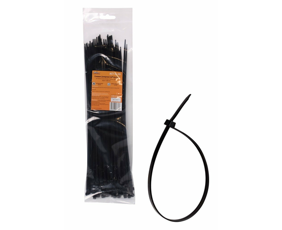 Стяжки (хомуты) кабельные 3,6*300 мм, пластиковые, черные, 100 шт. AirLine ACT-N-26