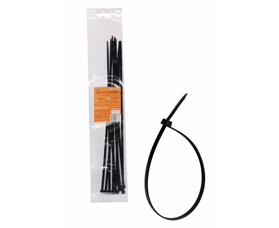 Стяжки (хомуты) кабельные 4,8*350 мм, пластиковые, черные, 10 шт. AirLine ACT-N-27