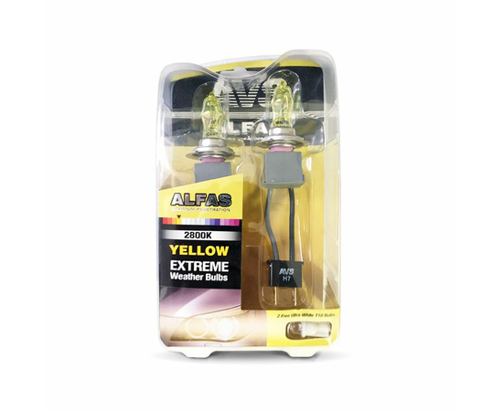 Газонаполненные лампы AVS "Alfas" "Максимальная освещённость" жёлтый 2800К H7, комплект 2 шт.
