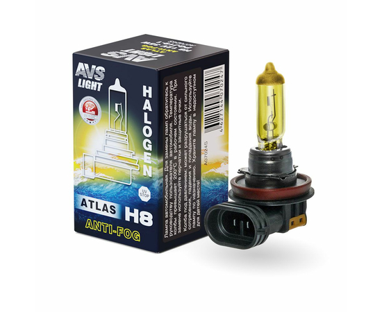 Галогенная лампа AVS ATLAS ANTI-FOG BOX желтый H8.12V.35W (коробка-1шт.)