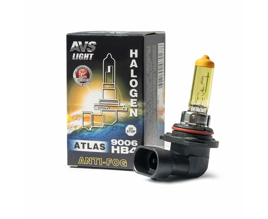 Галогенная лампа AVS ATLAS ANTI-FOG BOX желтый HB4/9006.12V.55W (1шт.)