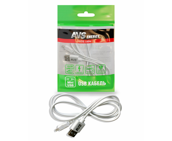 Кабель AVS mini USB (1м) MN-313