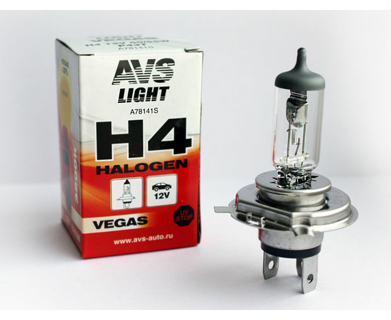 Лампа галогенная AVS Vegas H4.12V.60/55W (1 шт.)