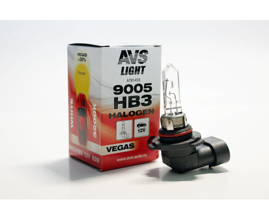 Лампа галогенная AVS Vegas HB3/9005.12V.65W (1 шт.)