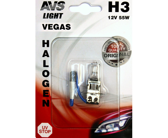 Лампа галогенная AVS Vegas в блистере H3.12V.55W (1 шт.)