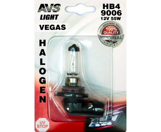 Лампа галогенная AVS Vegas в блистере HB4/9006.12V.55W (1 шт.)
