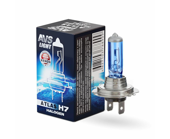 Лампа галогенная AVS ATLAS BOX /5000К/ H7.12V.55W (1 шт.)