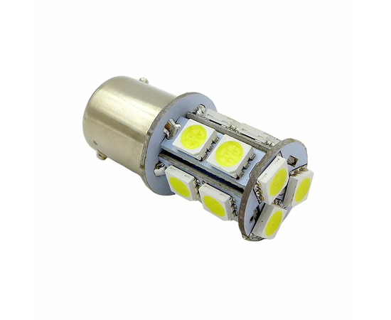 Лампа светодиодная T15 S022B /белый/ (BAY15D) 13SMD 5050 12V 2 contact, коробка 2 шт.