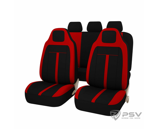 Авточехлы универсальные PSV Vertex (Красный)