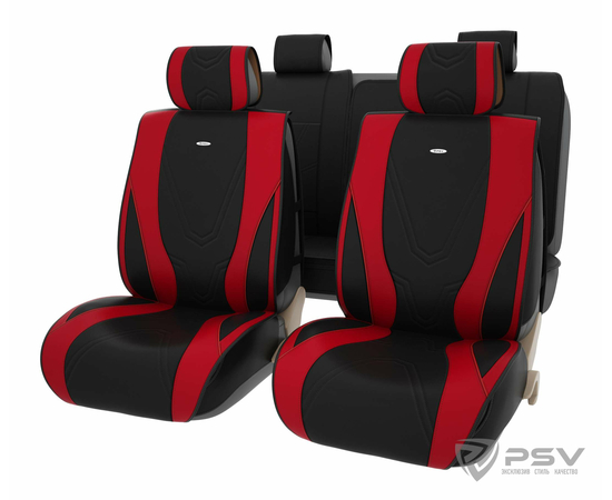 Формованные чехлы-накидки 2D Premium PSV Kinetic (Черно-Красный), компл. 911